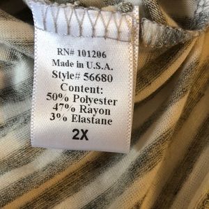 Soft Surroundings Tops - 🔥Soft Surroundings 3/4 sleeve striped top 2X Soft Surroundings Tops - 🔥Soft Surroundings 3/4 sleeve striped top 2X